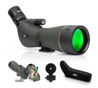 Gosky Cannocchiale 20-60 x 80 a doppia messa a fuoco - impermeabile HD ottica zoom con custodia e adattatore per smartphone per caccia, bird watching, bersaglio, tiro astronomico, paesaggi