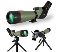 Gosky Cannocchiale 20-60x 80 - BAK4 Mirino angolato per tiro al bersaglio Caccia Uccelli Osservazione degli animali selvatici con smartphone Adatper e adattatore