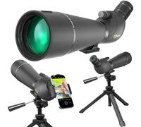 Gosky Cannocchiale impermeabile con treppiede, BAK4 ad alta definizione, borsa da trasporto e supporto per telefono rapido, doppia messa a fuoco, telescopio per osservazione di uccelli e paesaggi