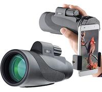 Gosky Titan 12 x 50 telescopio monoculare ad alta potenza per adulti, adattatore per smartphone - Impermeabile IPX7 antiappannamento - Prisma BAK4 e obiettivo FMC per bird watching caccia campeggio