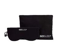 GOSLEEP Cuscino da viaggio, maschera per dormire e cuscino in memory foam che impedisce alla testa di oscillare e blocca la luce per un sonno migliore durante i viaggi su strada e in aereo, nero