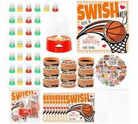 Gosodeny Set di 30 regali di San Valentino Bulk Basket Bomboniere Mini Finger Basket Tiro Gioco Braccialetto Adesivi Ricompense in aula Premi di Carnevale Forniture per feste