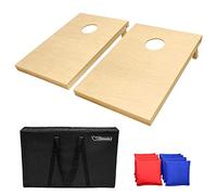 GoSports Ch-01-wood-natural, Cornhole Set Unisex-Adolescente, Natürliches Holz, Taglia Unica