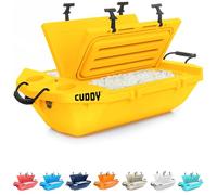 GoSports Outdoors Cuddy Frigorifero Anfibio Galleggiante da 40 QT e Recipiente di Stoccaggio a Secco, per Fiume, Spiaggia, Kayak, Piscina e Lago, Colore Giallo