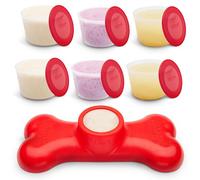 GoSports Pets PupsCream Parlor - Supporto antiscivolo per cani congelati e gelato, alternativa al tappetino per leccare senza sporcare, include 6 tazze e coperchi riutilizzabili