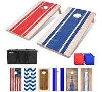 GoSports Portable Cornhole Sets, 8 Styles - Choose 4 x 2 ft or 3 x 2 ft - Boards Include 8 Bean Bags, Travel Case, and Game Rules