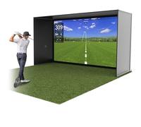 GoSports Rete simulatore di golf 14 x 8 piedi, set completo con telaio e kit schermo di impatto HD