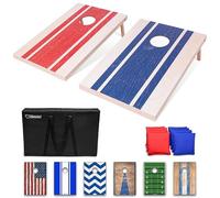 GoSports Set Classico per Cornhole - Include 8 Pouf, Custodia da Viaggio e Regole del Gioco (Scelta di Stile)