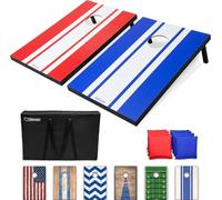 GoSports Set Classico per Cornhole - Include 8 Pouf, Custodia da Viaggio e Regole del Gioco (Scelta di Stile)