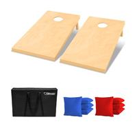 GoSports Set da Gioco in Legno massello di Alta qualità, a Scelta tra Tavole da Gioco da 1,2 x 0,6 m o 0,9 x 0,6 m, Include Set di 8 Sacchetti per Lancio di Mais