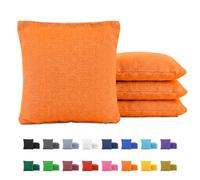 GoSports Set di 4 pouf per cornhole - Regolamento per tutte le condizioni atmosferiche - arancione classico