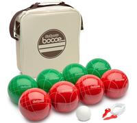 GoSports Set di bocce regolamentari da 100 mm con 8 bocce, pallino, custodia e corda di misurazione, set ufficiale di alta qualità