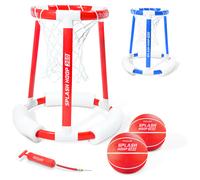 GoSports Splash Hoop 360 Gioco da Basket Galleggiante per Piscina Include Canestro, 2 Palline e Pompa