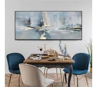 GOSRD Dipinto a olio astratto su tela, stile nordico, quadri da parete per la decorazione della casa e del soggiorno, 30x90 cm, senza cornice