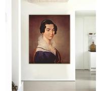 GOSRD Francesco Hayez《Ritratto di Antonietta Vitali Sola》Stampe su tela Pittura a olio Quadro artistico Sfondo muro Decorazione per la casa (60x80cm)