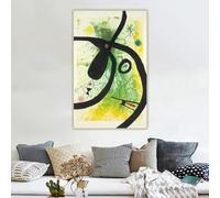 GOSRD Joan Miro《Il cacciatore di polpi》Stampe su tela astratte, dipinto a olio, opera d'arte, poster, quadro, decorazione da parete per casa e soggiorno (60x80 cm/senza cornice)