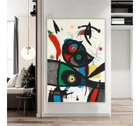GOSRD Joan Miró《Ode a Joan Miró: tavola 3》Stampe su tela, pittura a olio, opera d'arte, poster, immagine, decorazione da parete per la casa e il soggiorno (40x60 cm/senza cornice)