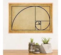 GOSRD Poster a spirale Scienza Matematica Sezione aurea Super Ingegneria Stampe su tela Dipinto per ingegnere Decorazione per la casa 70x100CM Senza cornice
