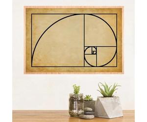 GOSRD Poster a spirale Scienza Matematica Sezione aurea Super Ingegneria Stampe su tela Dipinto per ingegnere Decorazione per la casa 70x100CM Senza cornice