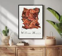 GOSRD Poster del museo dei fiori di William Morris, stampe minimaliste moderne, dipinti su tela, quadri da parete, decorazioni per la casa e il soggiorno (50x70 cm/senza cornice)