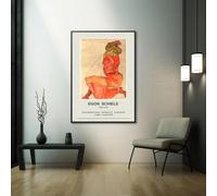 GOSRD Stampa su tela, ristampa di un poster tedesco d'epoca del 1978 per le opere di Egon Schiele, poster, decorazione per la casa, dipinto murale (50x75 cm)