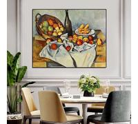 GOSRD Stampe su tela, dipinto Cesto di mele di Paul Cezanne, famosa riproduzione di natura morta, arte murale per sala da pranzo, 40x50 cm, senza cornice.