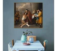 GOSRD Stampe su tela Murillo《Il ritorno del figliol prodigo》Dipinto a olio su tela Opera d'arte Quadro da parete Decorazioni per la casa (50x60 cm)