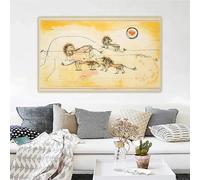 GOSRD Stampe su tela Paul Klee《Un branco di leoni》Dipinto a olio su tela Opera d'arte Immagine Decorazione murale Decorazione per la casa Soggiorno (50x80cm)