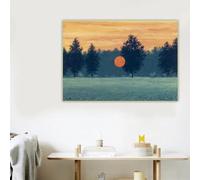 GOSRD Stampe su tela Rene Magritte Le Banquet, 1964" Surrealismo Dipinto a olio Scandinavo per soggiorno Decorazione della casa (20x35 cm/senza cornice)