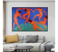 GOSRD Stampe su tela Riproduzione di Danza di Henri Matisse Opera d'arte astratta su tela per la decorazione della casa del soggiorno 35x50cm Senza cornice