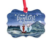 Gossby Ornamento natalizio commemorativo personalizzato, regalo di lutto di Natale per la perdita del padre, madre con design, nome - ornamento in memoria per la perdita dei genitori - Sei la stella