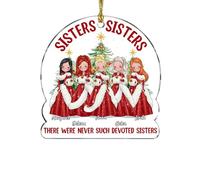 GOSSBY Ornamento personalizzato (5 donne) sorelle, sorelle, non c'erano mai sorelle devote regali di Natale per amici, sorelle, regali di Natale per sorelle, regalo di Natale per