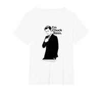 Gossip Girl I'm Chuck Bass Maglietta, Donna Plus-Size, Bianco, 3X