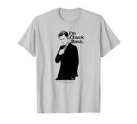 Gossip Girl I'm Chuck Bass Maglietta, Uomo, Argento, S