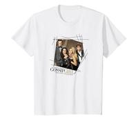 Gossip Girl Line Border Maglietta, Bambini, Bianco, 3 Anni