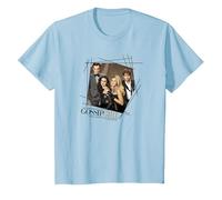 Gossip Girl Line Border Maglietta, Bambini, Celeste, 12 Anni