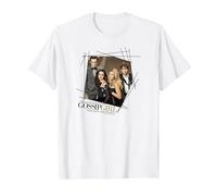 Gossip Girl Line Border Maglietta, Uomo, Bianco, L