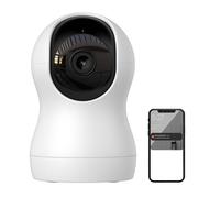 ZOSI 3MP Telecamera Wi-Fi Interno, 2K Telecamera Wi-Fi 5g Interno con Microfono, Visione Notturna, Tracciamento del Movimento con Rilevamento Umano, Audio Bidirezionale, Funziona con Alexa, C518