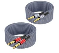 GOSYSONG Cavo per strumenti per chitarra da 1/4 da 12,2 m, confezione da 2, compatibile con chitarra elettrica, basso, batteria, pedale, amplificatore, preamplificatore, mixer, sintonizzatore