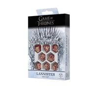 Gioco of Thrones Lannister Dadi Set Di Q-WORKSHOP, 8-Polyhedral, Rosso RPG