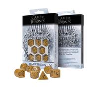 Gioco of Thrones Baratheon 8-Die Poliedrico Dadi Set Di Q-WORKSHOP, Giallo/Nero