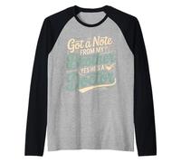 Got A Note from My Brother Yes He's A Doctor |- Maglia con Maniche Raglan