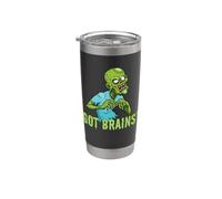 Got Brains? Affamato Zombie Divertente Halloween Cartoon Zombies Bicchiere termico in acciaio inox doppia parete