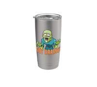 Got Brains? Affamato Zombie Divertente Halloween Cartoon Zombies Bicchiere termico in acciaio inox doppia parete