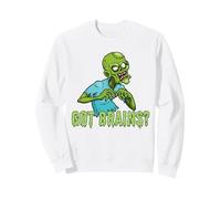 Got Brains? Affamato Zombie Divertente Halloween Cartoon Zombies Felpa