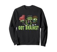 Got Brains? Affamato Zombie Divertente Halloween Cartoon Zombies Felpa