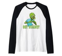 Got Brains? Affamato Zombie Divertente Halloween Cartoon Zombies Maglia con Maniche Raglan