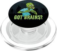Got Brains? Affamato Zombie Divertente Halloween Cartoon Zombies PopSockets PopGrip per MagSafe