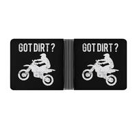 Got Dirt Bike Novità Billfold Portafoglio Divertente Portafogli Bill Coin Card Holder Divertente Borsa per Uomo Donna, Stile:, Taglia unica, Per tutte le stagioni