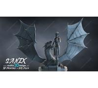 GOT - Figurina Della Casa Targaryen In Stampa 3D In Resina 18Cm (Non Pitturata)